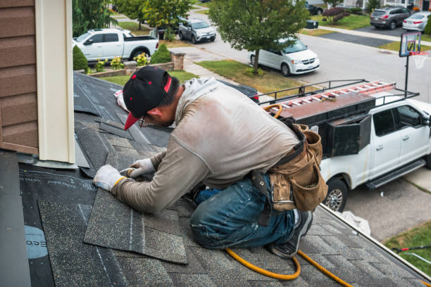 Professional Roofing technician working in Rye, NY